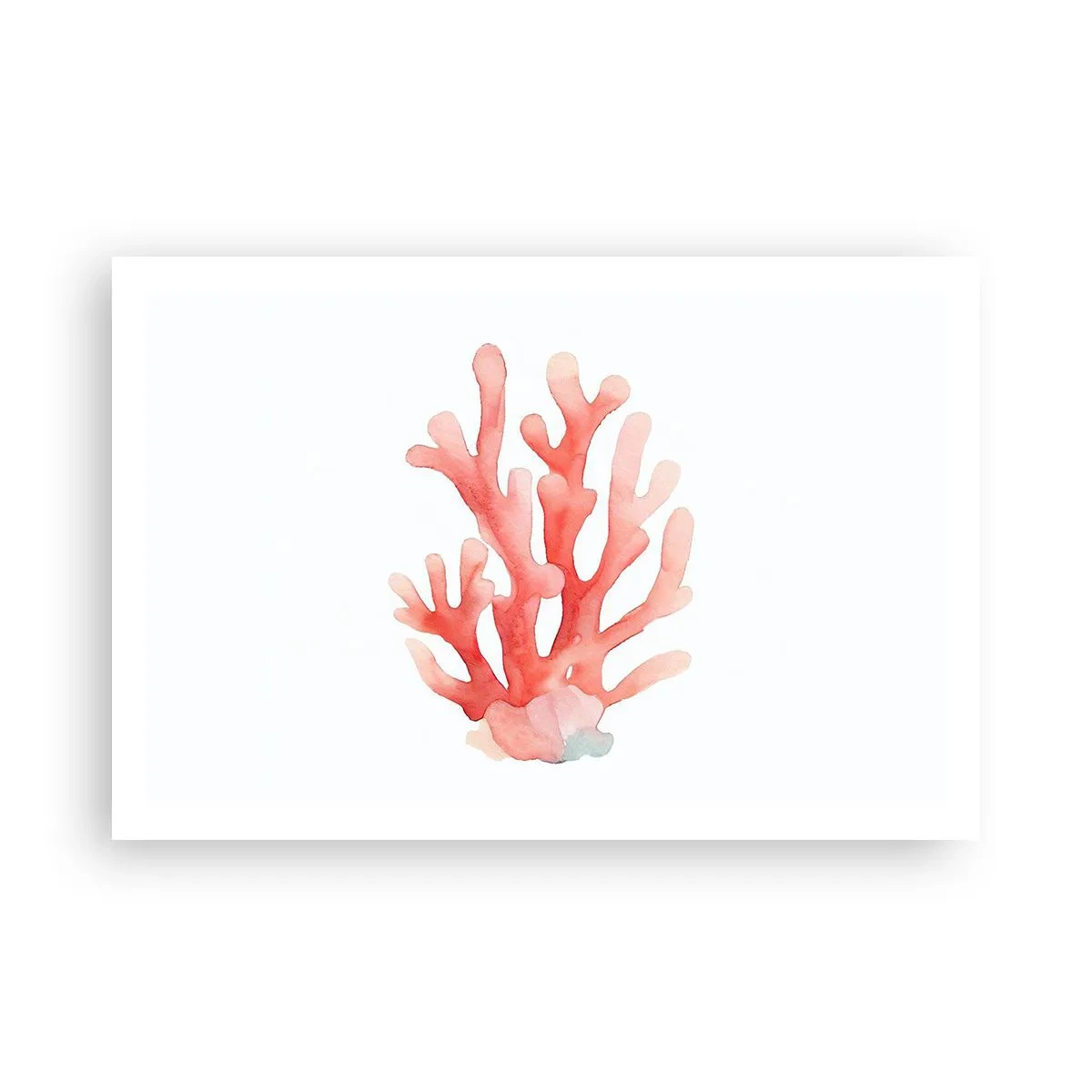Affiche - Poster - Corail couleur corail - 91x61 cm