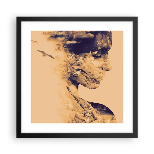 Affiche dans un cadre noir - Poster - Beauté de la nature - 40x40 cm