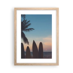 Affiche dans un chêne clair - Poster - Demain sera amusant aussi - 30x40 cm