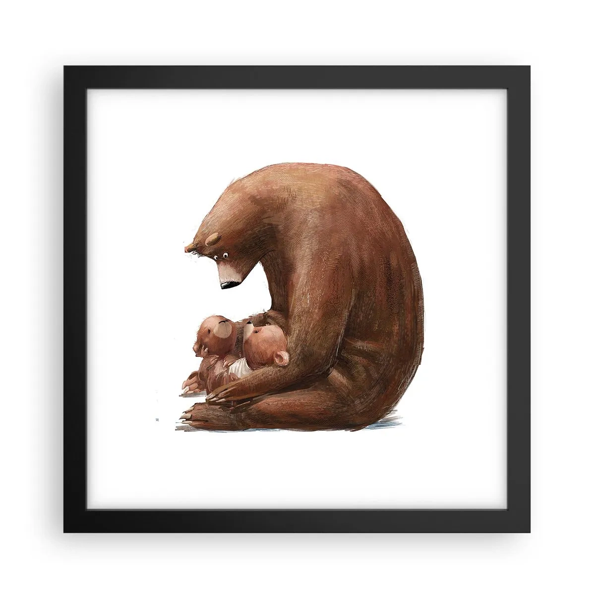 Affiche dans un cadre noir - Poster - Faites de beaux rêves les enfants - 30x30 cm