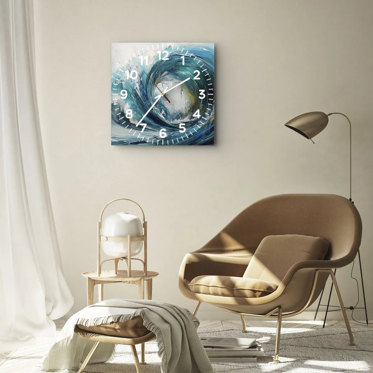 Horloge murale - Pendule murale - Portail maritime - 40x40 cm