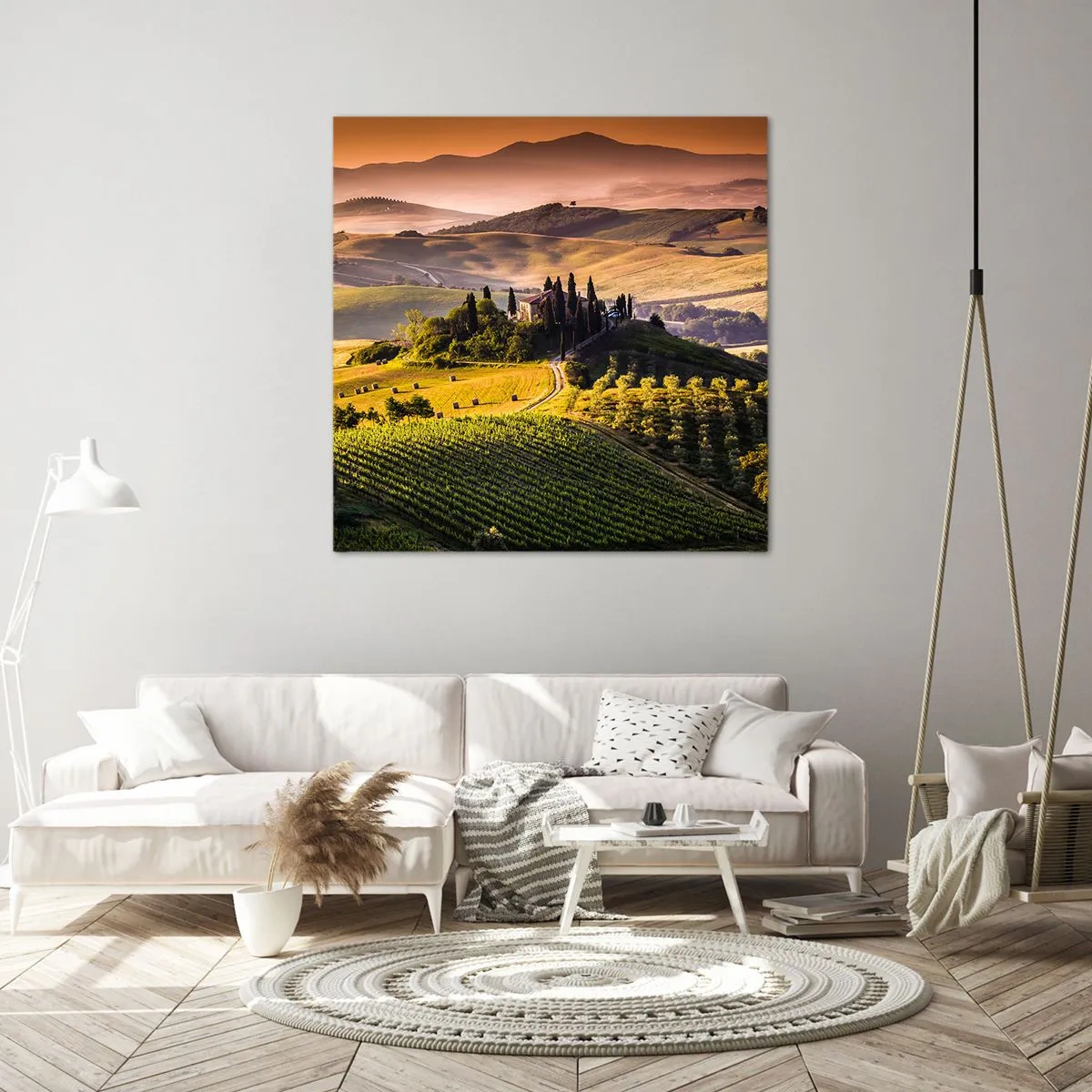Impression sur toile - Image sur toile - Arcadie - le paysage toscan - 50x50 cm