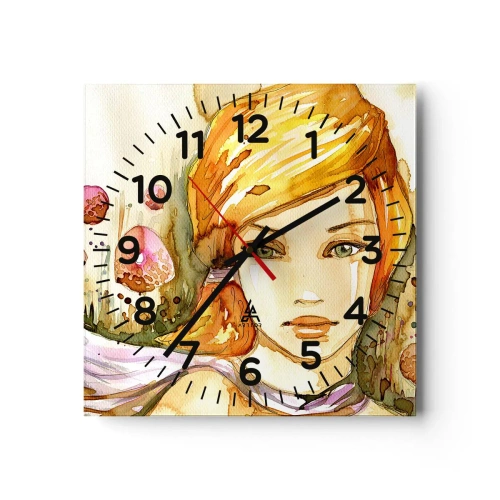 Horloge murale - Pendule murale - Un regard émeraude qui calme la colère - 30x30 cm