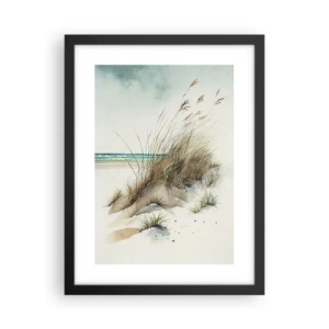 Affiche dans un cadre noir - Poster - Recouvert de sable - 30x40 cm