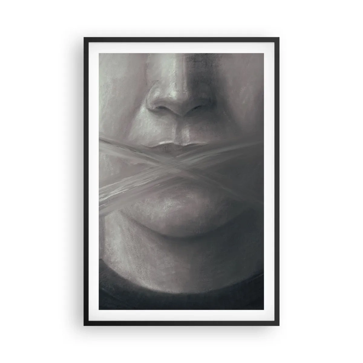 Affiche dans un cadre noir - Poster - Sans mot - 61x91 cm