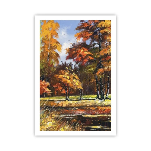 Affiche - Poster - Paysage en or et bronze - 61x91 cm