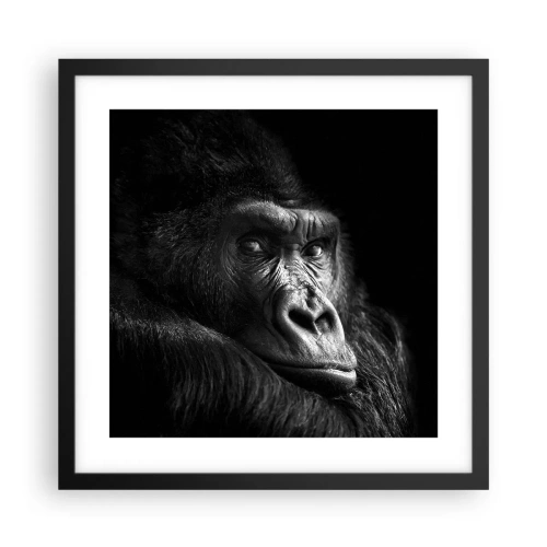 Affiche dans un cadre noir - Poster - Et qu'est-ce que tu regardes? - 40x40 cm