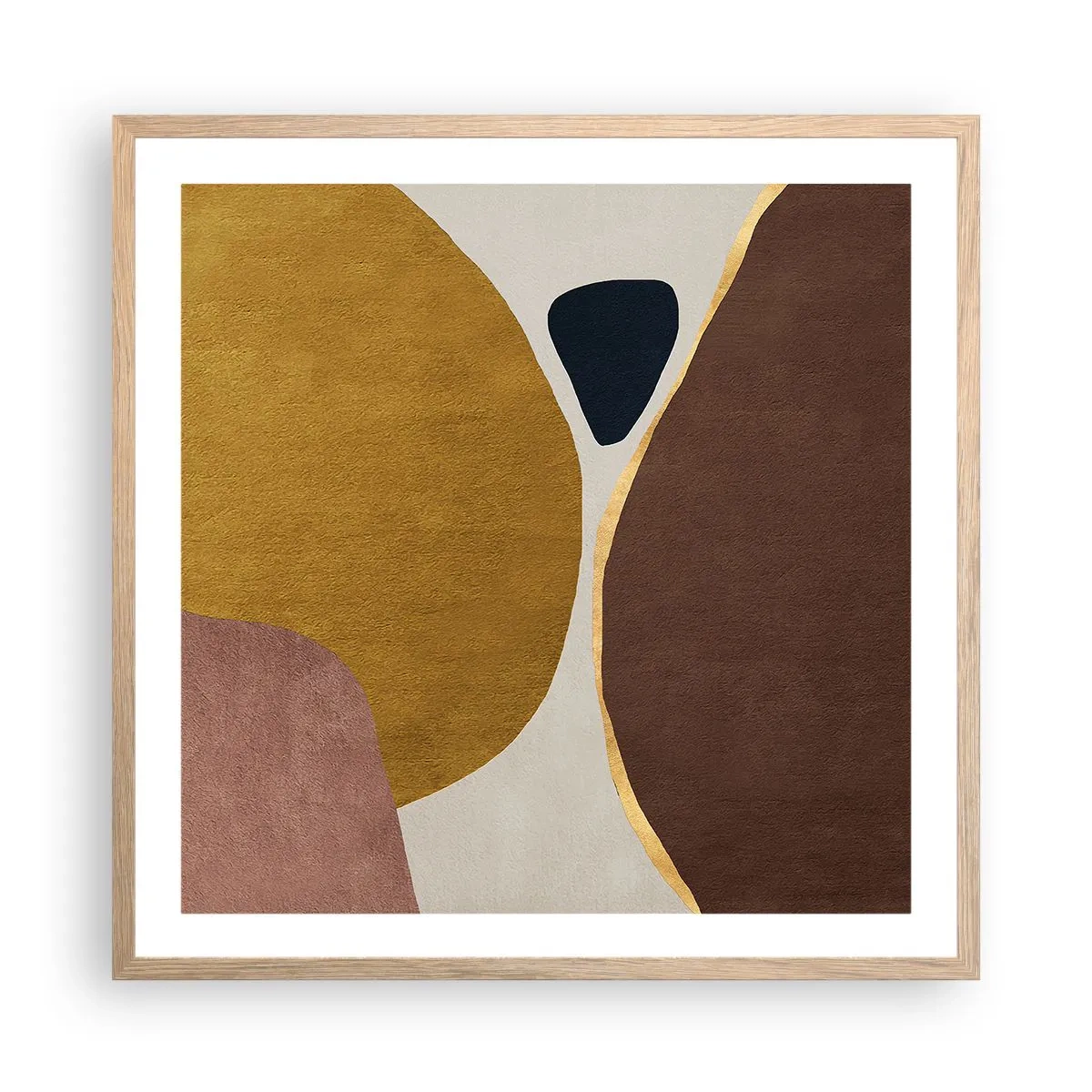 Affiche dans un chêne clair - Poster - L'abstraction – une place dans l'espace - 60x60 cm