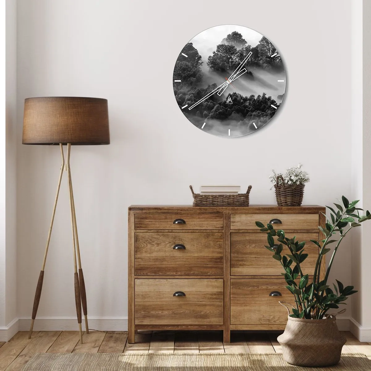 Horloge murale - Pendule murale - Sortir de son sommeil - 30x30 cm