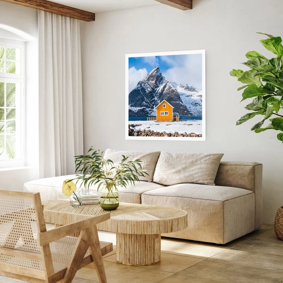 Affiche - Poster - Vacances scandinaves - 50x50 cm