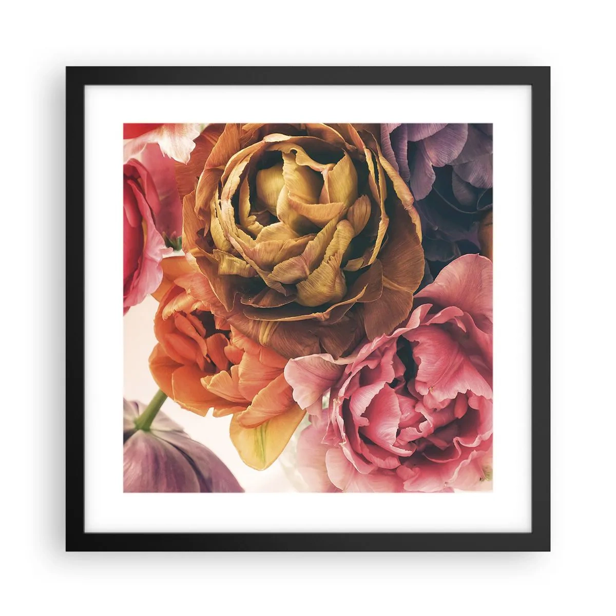 Affiche dans un cadre noir - Poster - La fête de la vie - 40x40 cm