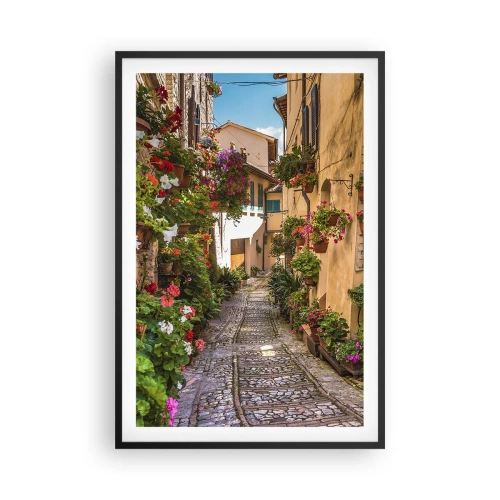 Affiche dans un cadre noir - Poster - Ruelle italienne - 61x91 cm