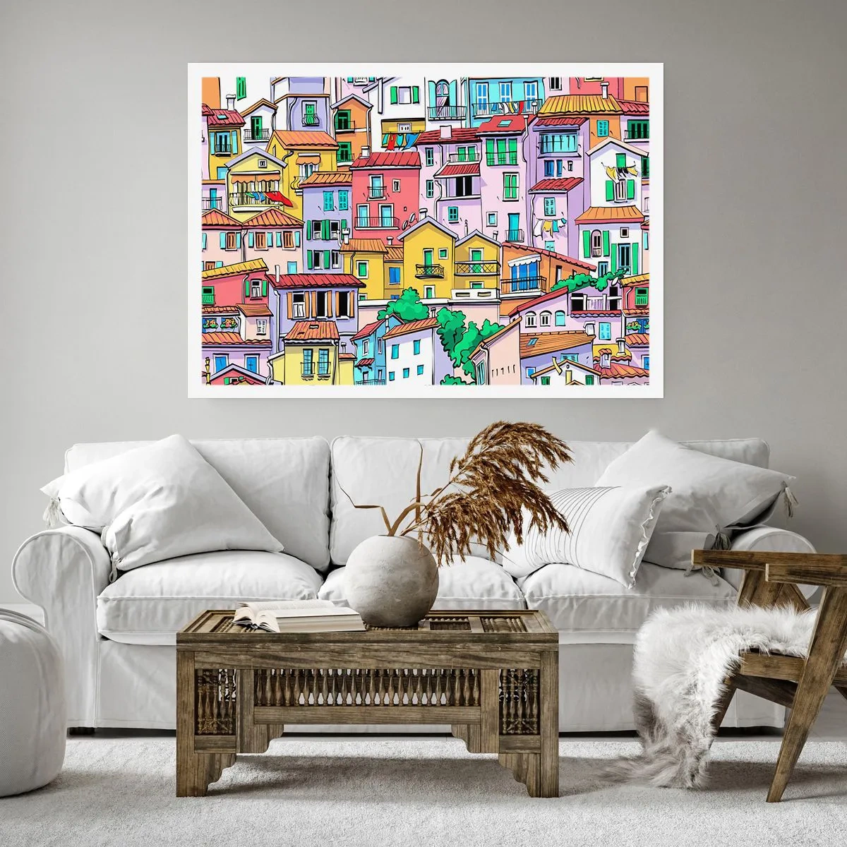 Affiche - Poster - Ville joyeuse - 91x61 cm