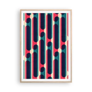 Affiche dans un chêne clair - Poster - En profondeur et sur l'avant - 70x100 cm