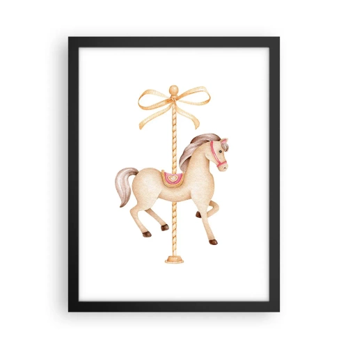 Affiche dans un cadre noir - Poster - Un trot gracieux - 30x40 cm
