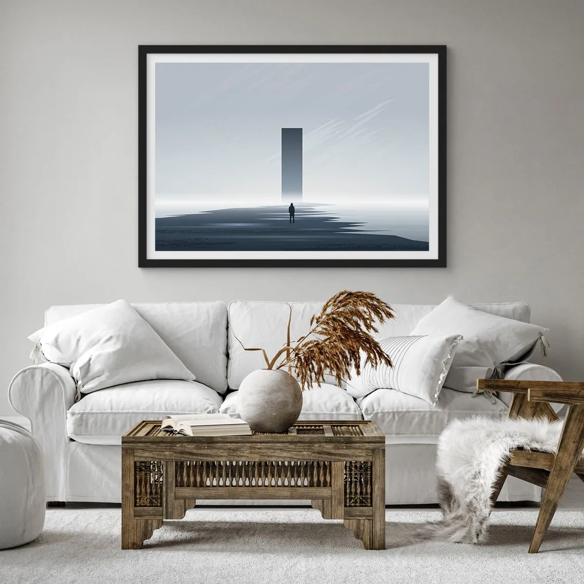 Affiche dans un cadre noir - Poster - Opportunité ou menace ? - 50x40 cm