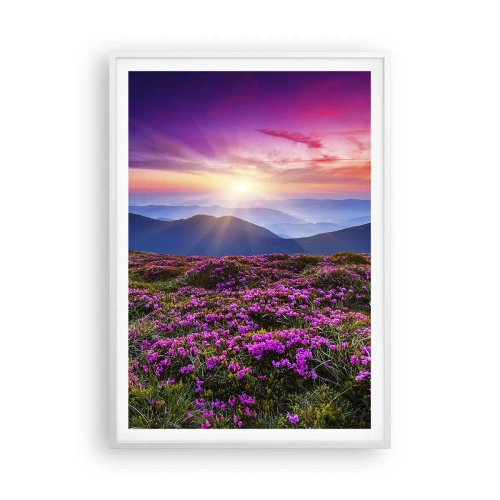 Affiche dans un cadre blanc - Poster - Les herbes sentaient les grappes fraîches de la récolte - 70x100 cm