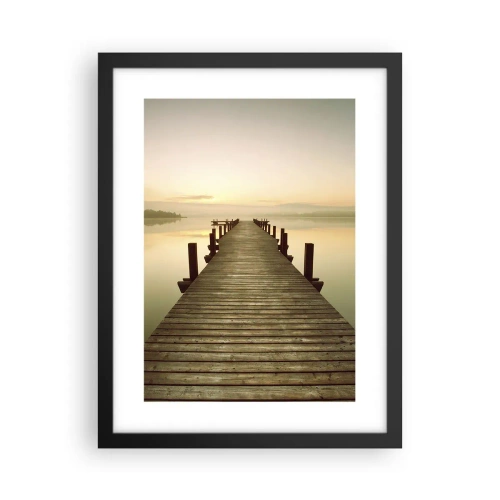 Affiche dans un cadre noir - Poster - L'aube, les premières lueurs, le jour - 30x40 cm