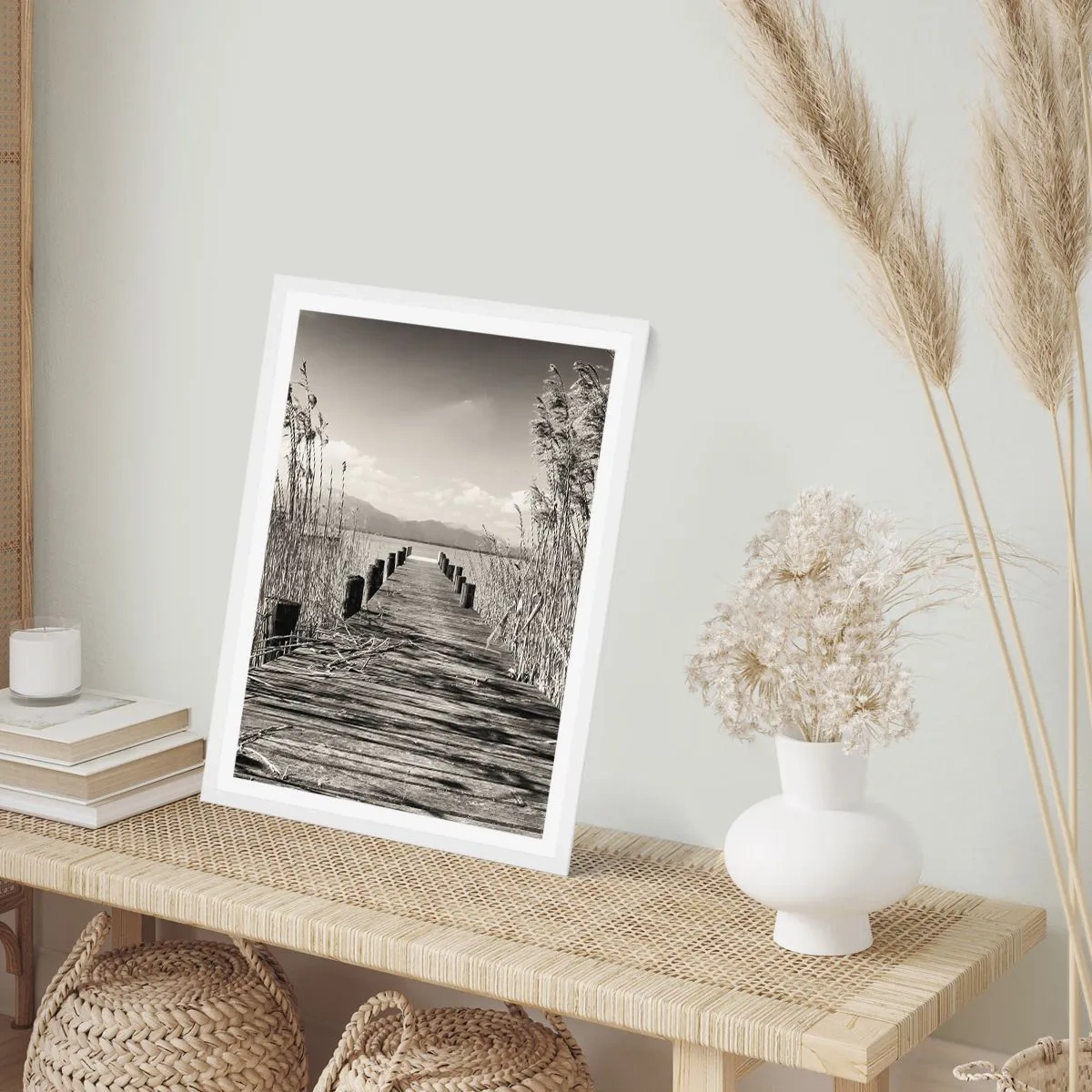 Affiche dans un cadre blanc - Poster - Dans le calme de l'herbe - 50x70 cm