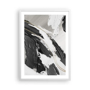 Affiche dans un cadre blanc - Poster - L'abstraction à grande échelle - 50x70 cm