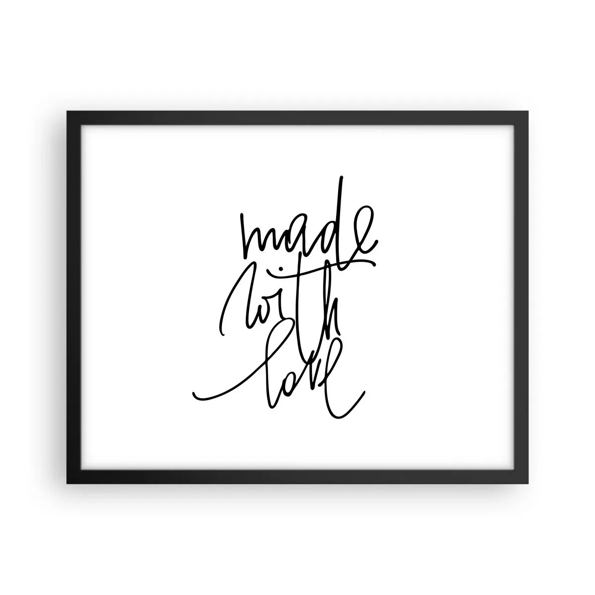 Affiche dans un cadre noir - Poster - La meilleure marque - 50x40 cm