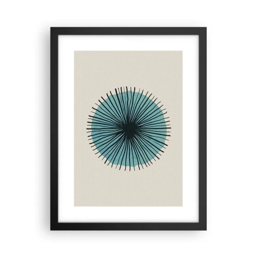 Affiche dans un cadre noir - Poster - Rayonnant dans l'azur - 30x40 cm