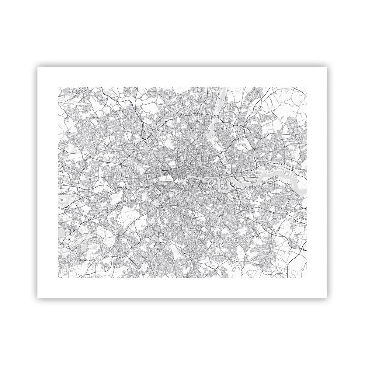 Affiche - Poster - Carte du labyrinthe londonien - 50x40 cm