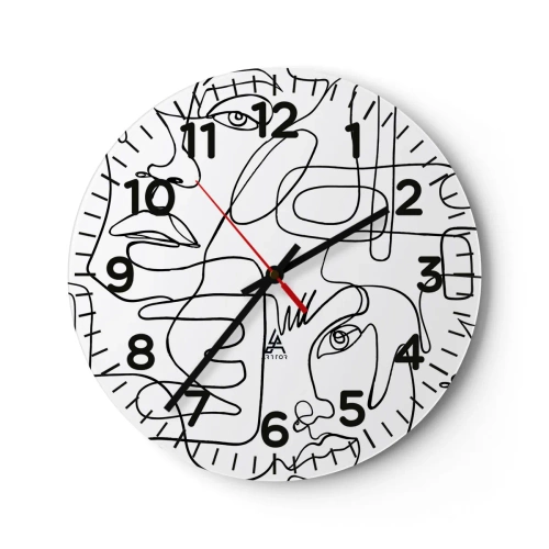 Horloge murale - Pendule murale - Dans des émotions enchevêtrées - 30x30 cm