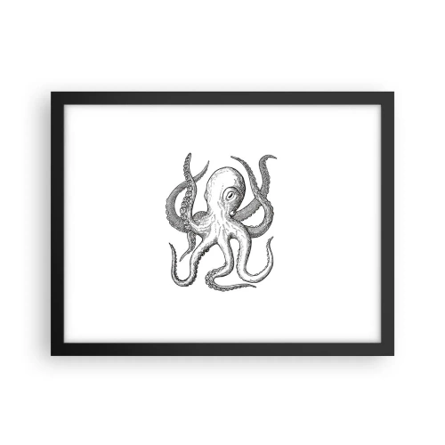 Affiche dans un cadre noir - Poster - Dansant avec les vagues - 40x30 cm