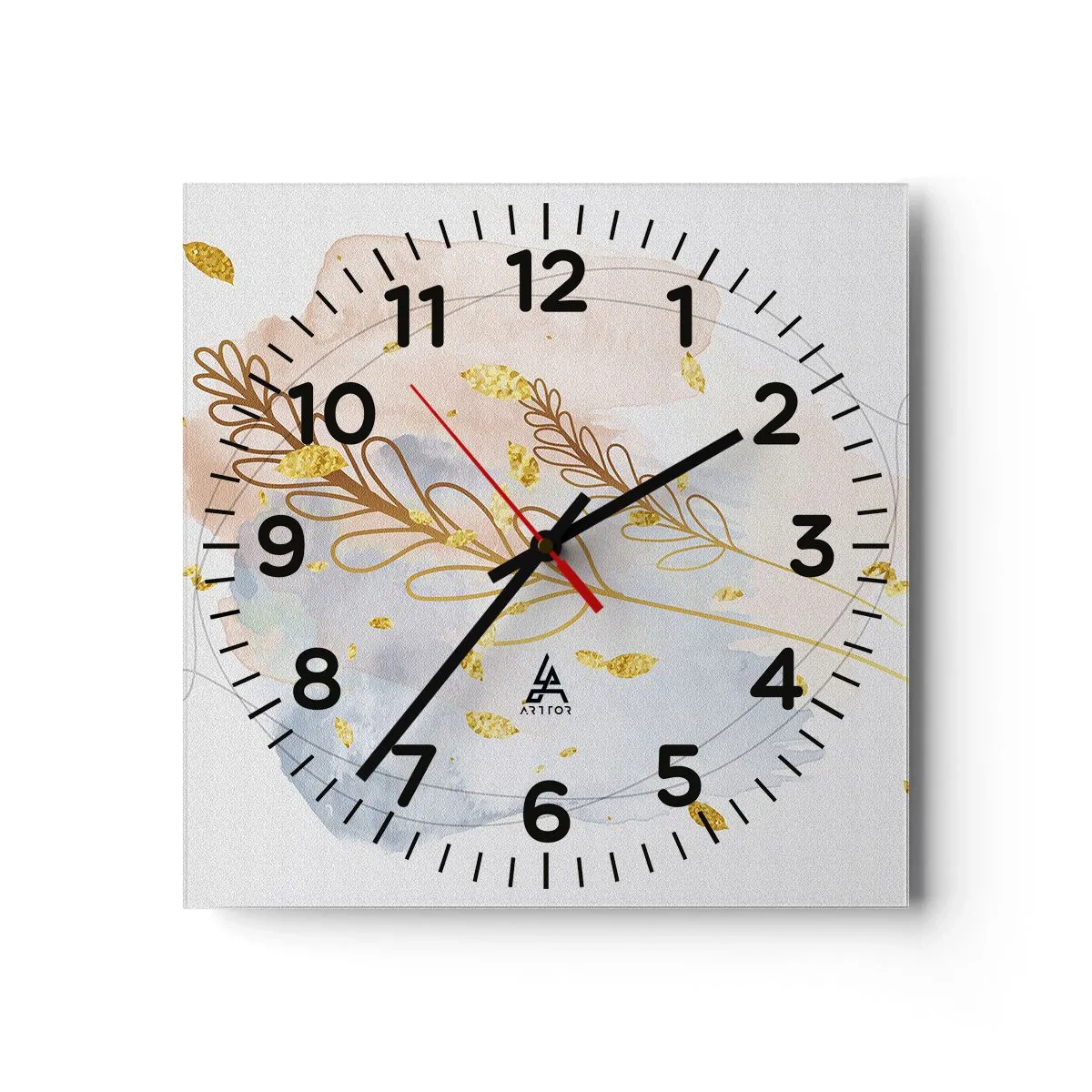 Horloge murale - Pendule murale - Explosion d'or - 30x30 cm