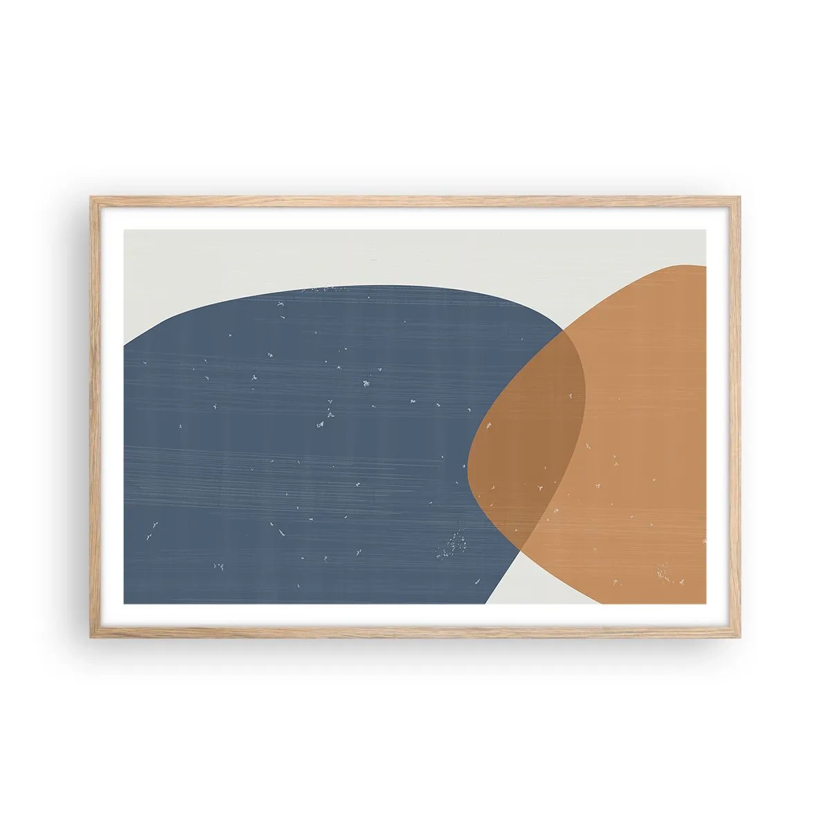 Affiche dans un chêne clair - Poster - Ovales et influences - 91x61 cm