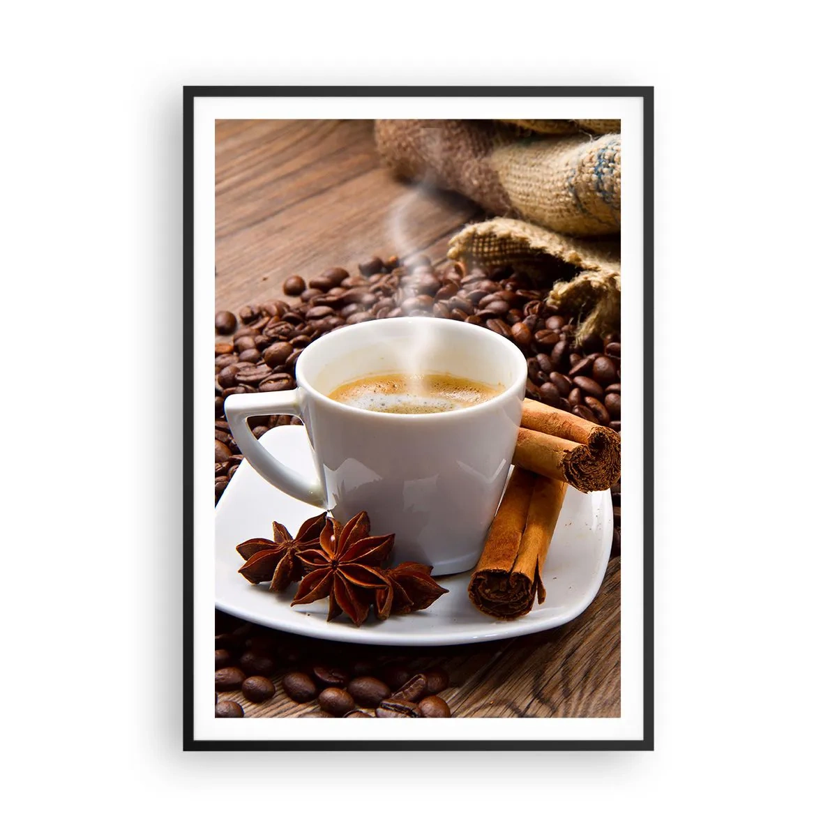 Affiche dans un cadre noir - Poster - Saveur et arôme épicés - 70x100 cm