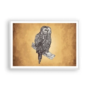 Affiche dans un cadre blanc - Poster - Ornements complexes de sagesse - 100x70 cm
