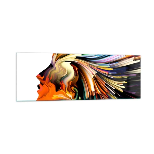 Impression sur verre - Image sur verre - Une explosion d'imaginaire - 90x30 cm