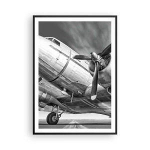 Affiche dans un cadre noir - Poster - Toujours prêt à voler - 70x100 cm