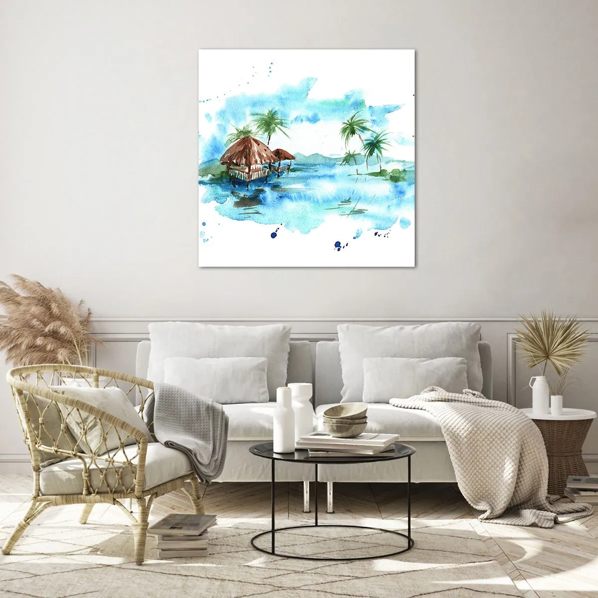 Impression sur verre - Image sur verre - Quelque part dans le Pacifique - 60x60 cm