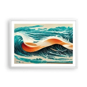 Affiche dans un cadre blanc - Poster - Le rêve d'un surfeur - 70x50 cm