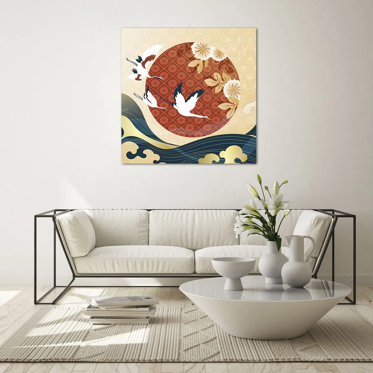 Impression sur verre - Image sur verre - Conte japonnais - 60x60 cm