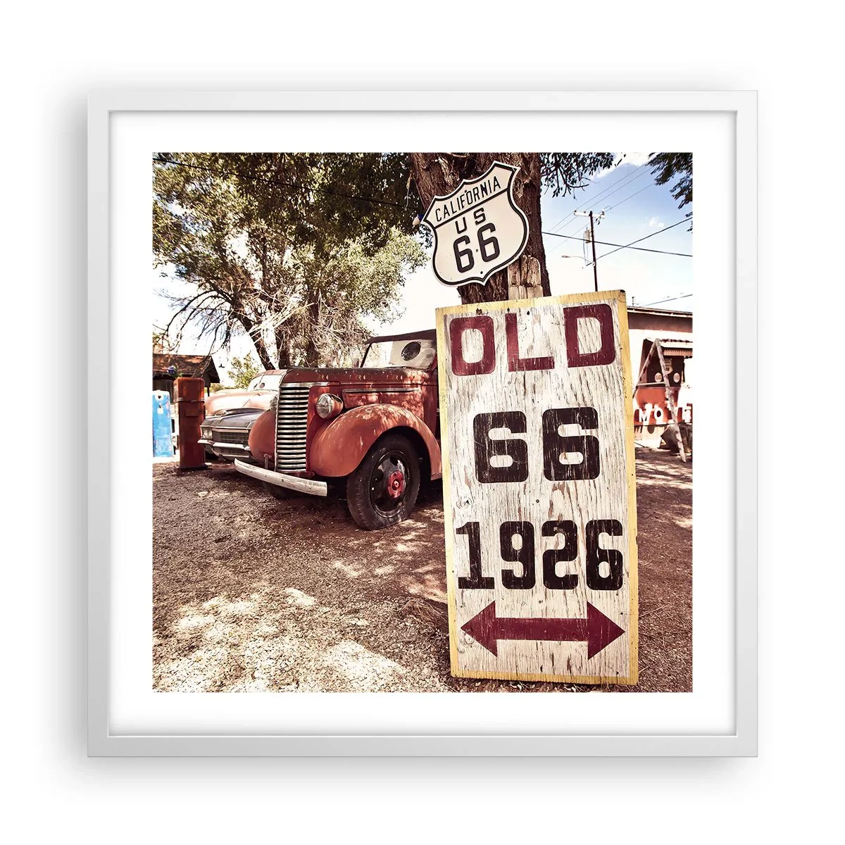 Affiche dans un cadre blanc - Poster - La légende de la province américaine - 50x50 cm