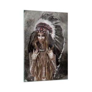 Impression sur verre - Image sur verre - Secret de la force de la tribu - 70x100 cm