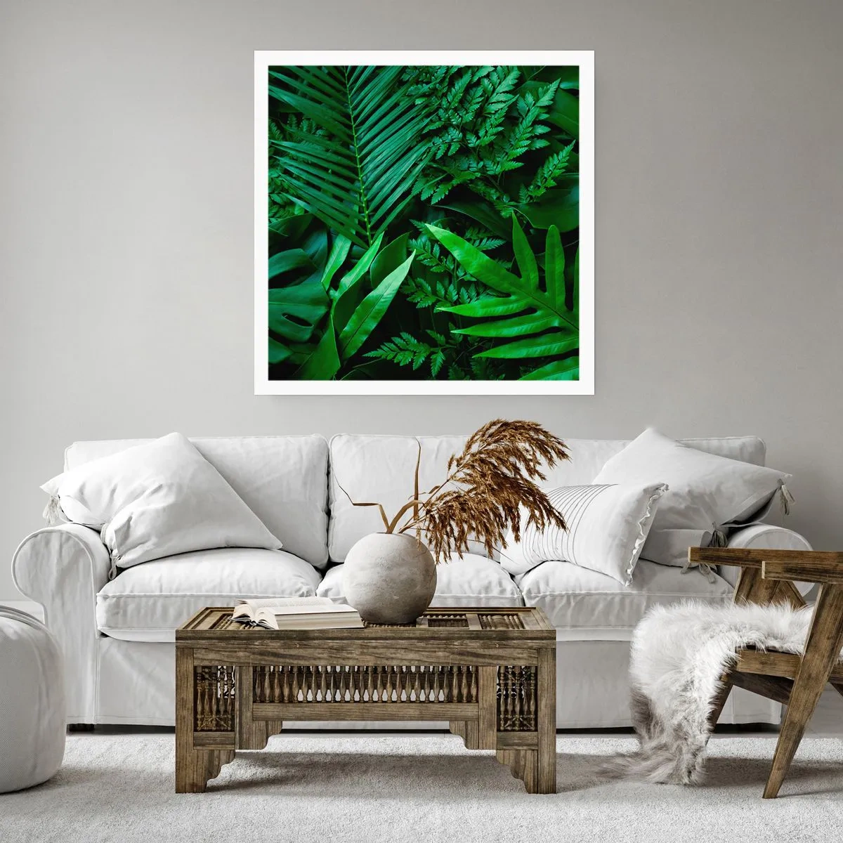 Affiche - Poster - Emmitouflé de verdure - 30x30 cm