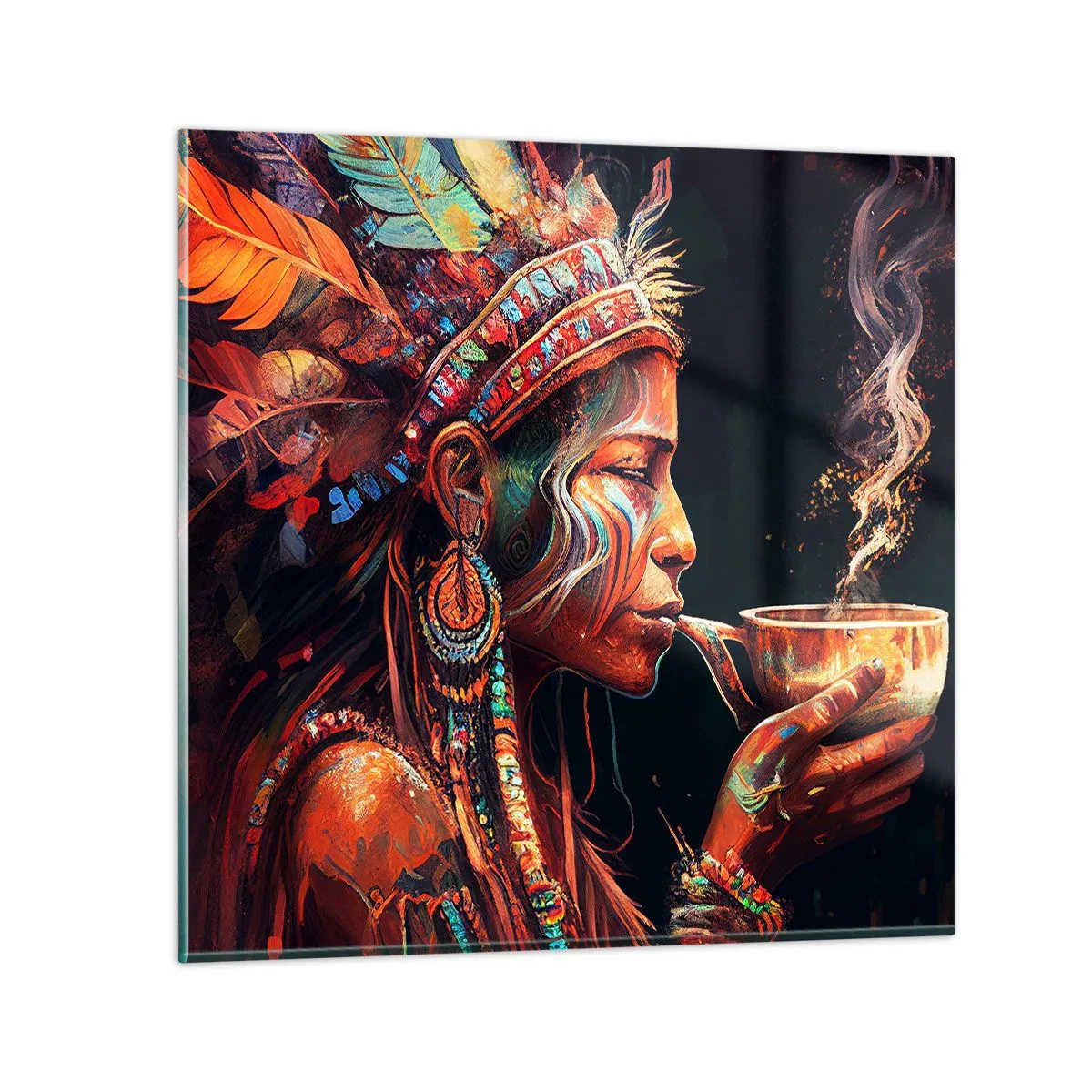 Impression sur verre - Image sur verre - Rituel magique - 40x40 cm