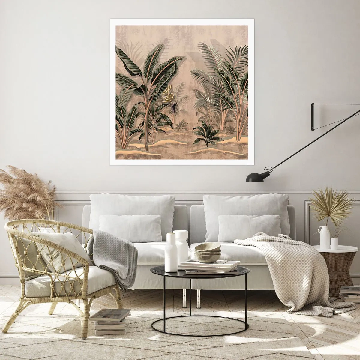 Affiche - Poster - Une gravure de style colonial - 50x50 cm