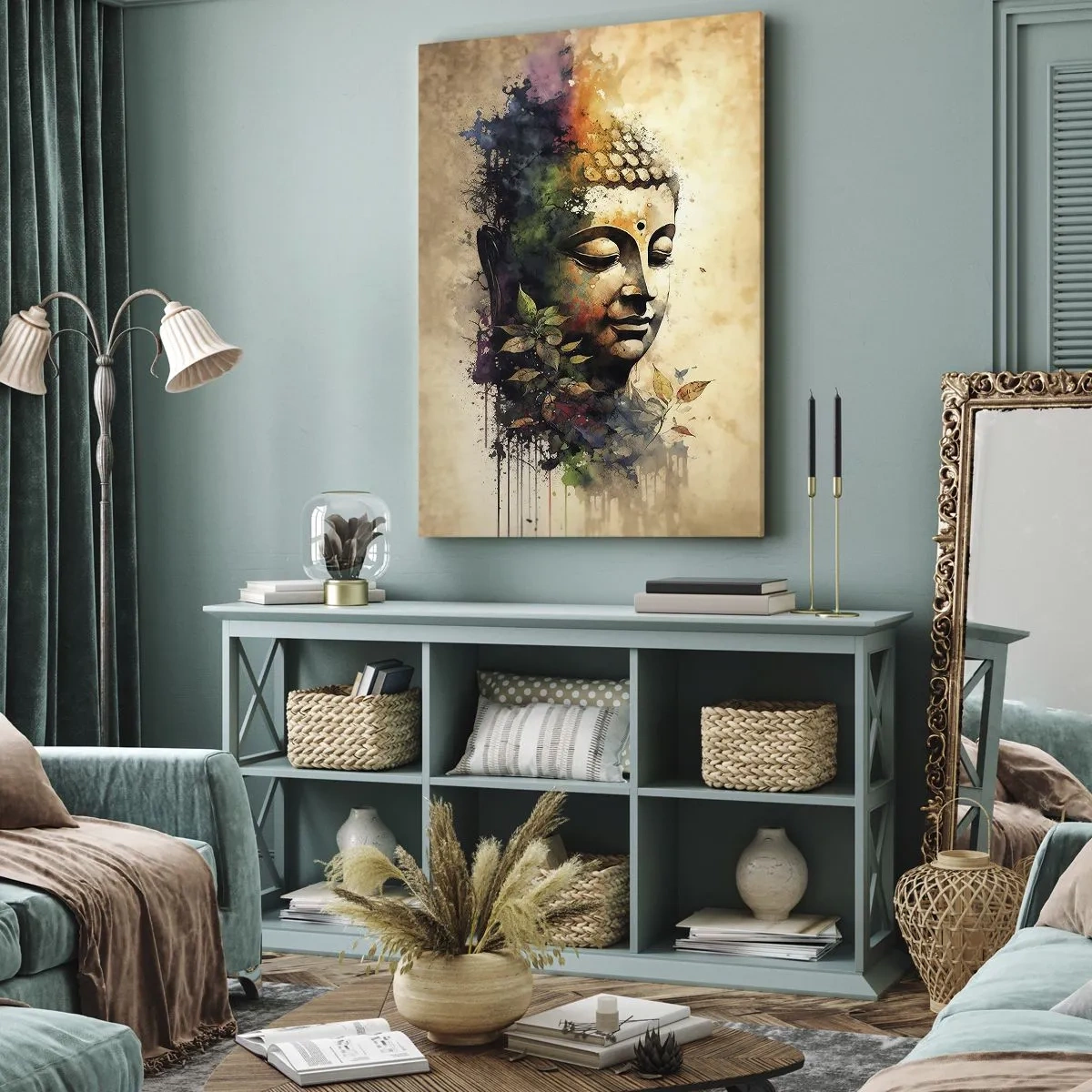 Impression sur toile - Image sur toile - Namasté ! - 55x100 cm