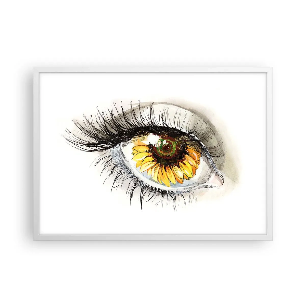 Affiche dans un cadre blanc - Poster - Un look aussi chaud que l'été - 70x50 cm