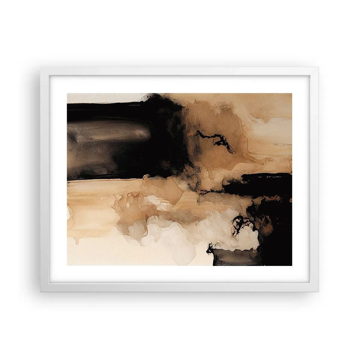 Affiche dans un cadre blanc - Poster - Une abstraction intrigante - 50x40 cm