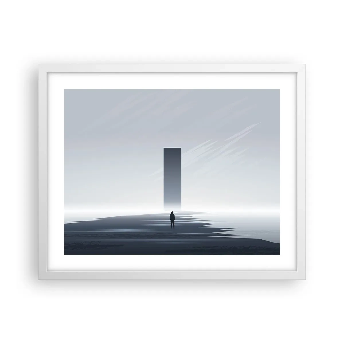 Affiche dans un cadre blanc - Poster - Opportunité ou menace ? - 50x40 cm