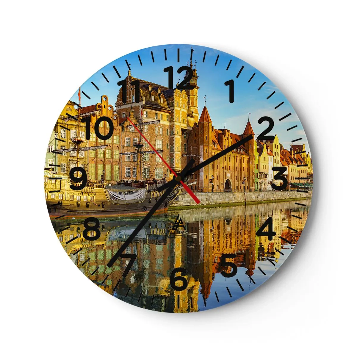 Horloge murale - Pendule murale - Reflet dans le miroir du passé - 40x40 cm