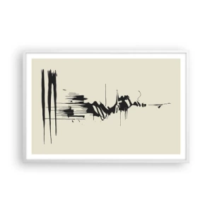 Affiche dans un cadre blanc - Poster - Abstraction hâtive - 91x61 cm