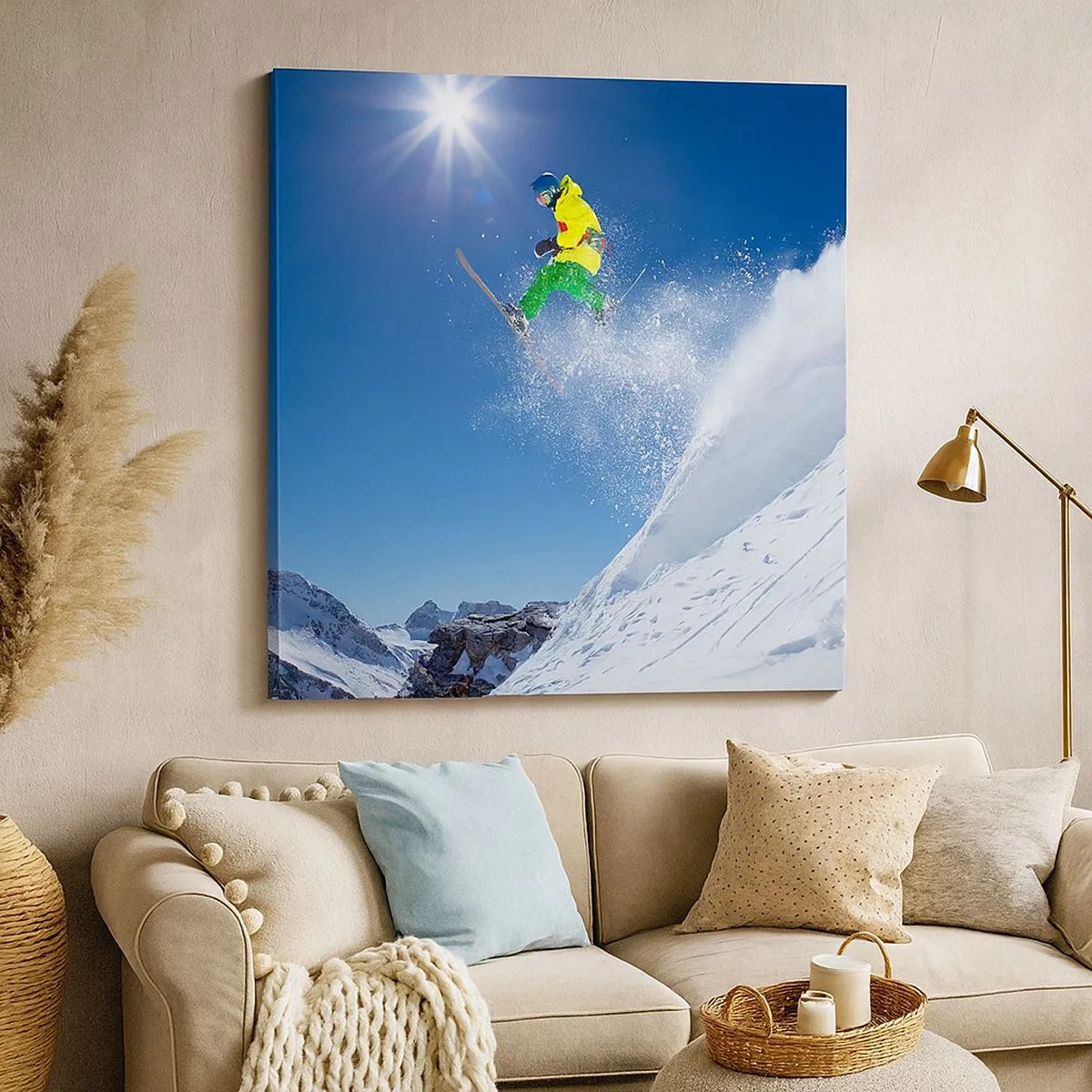 Impression sur toile - Image sur toile - Danse avec les montagnes - 30x30 cm